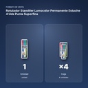 ROTULADOR STAEDTLER LUMOCOLOR PERMANENTE ESTUCHE 4 UDS PUNTA SUPERFINA - formato de venta: caja de 4