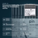 ROTULADORES CALIBRADOS NEGRO SET 12 UNIDADES UNI PIN - resumen de atributos