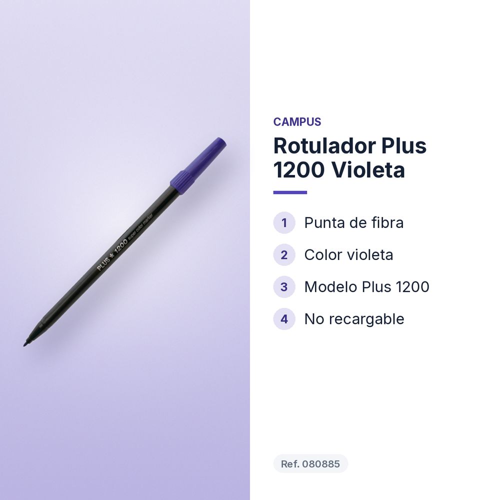 ROTULADOR PLUS 1200 VIOLETA - características principales
