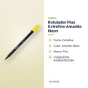 ROTULADOR PLUS EXTRAFINO AMARILLO NEON - características principales