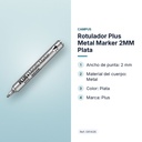 ROTULADOR PLUS METAL MARKER 2MM PLATA - características principales