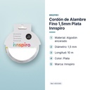 CORDÓN DE ALAMBRE FINO 1,5MM PLATA INNSPIRO - características principales