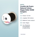 CORDÓN DE CUERO NATURAL 1,0MM NEGRO ROLLO 100M INNSPIRO - características principales
