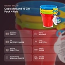 CUBO MINILAND 19 CM PACK 4 UDS - resumen de atributos