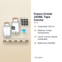 FRASCO CRISTAL 250ML TAPA CORCHO - características principales