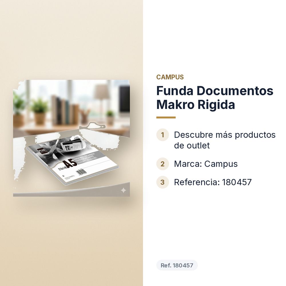 FUNDA DOCUMENTOS MAKRO RIGIDA - características principales