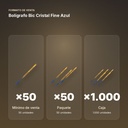 BOLÍGRAFO BIC CRISTAL FINE AZUL - formato de venta: paquete de 50, caja de 1000
