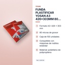 FUNDA PLASTIFICAR YOSAN A3 426x303MM 80 MICRAS CAJA 100 UNIDADES - características principales