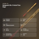 BOLÍGRAFO BIC CRISTAL FINE ROJO - resumen de atributos