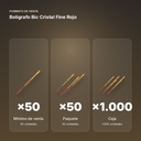 BOLÍGRAFO BIC CRISTAL FINE ROJO - formato de venta: paquete de 50, caja de 1000