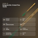 BOLÍGRAFO BIC CRISTAL FINE VERDE - resumen de atributos