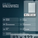 FUNDA PORTACARNET  PVC 150 MICRAS 80X120MM - resumen de atributos