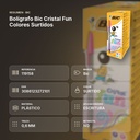 BOLÍGRAFO BIC CRISTAL FUN COLORES SURTIDOS  - resumen de atributos