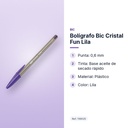 BOLÍGRAFO BIC CRISTAL FUN LILA  - características principales