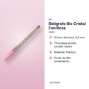 BOLÍGRAFO BIC CRISTAL FUN ROSA - características principales