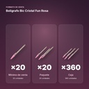 BOLÍGRAFO BIC CRISTAL FUN ROSA - formato de venta: paquete de 20, caja de 360