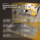 BOLÍGRAFO BIC CRISTAL NEGRO PACK ESCOLAR 100 UDS - resumen de atributos