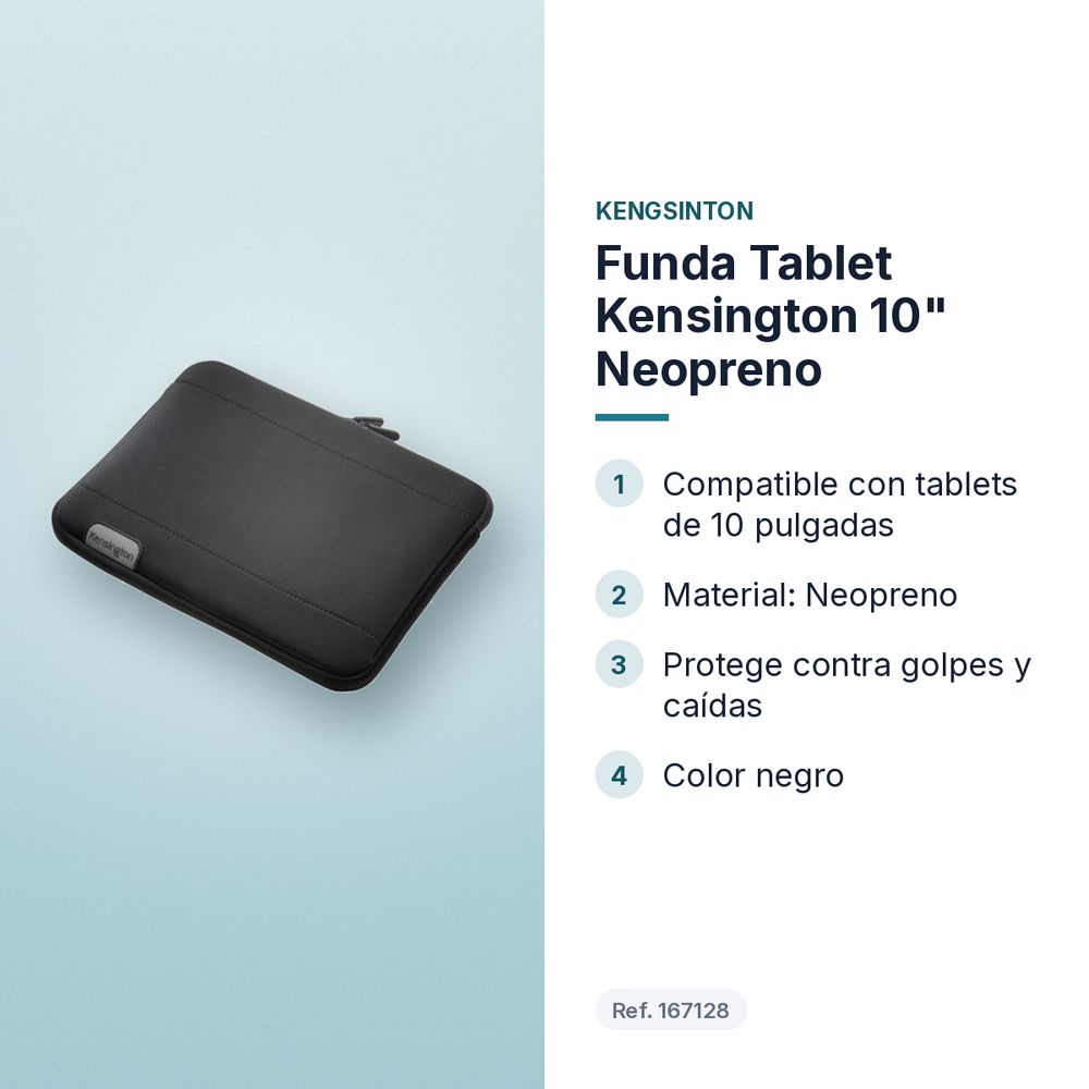 FUNDA TABLET KENSINGTON 10" NEOPRENO - características principales