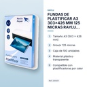 FUNDAS DE PLASTIFICAR A3 303x426 MM 125 MICRAS RAYLU CAJA 100 UDS - características principales