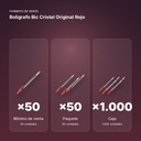 BOLÍGRAFO BIC CRISTAL ORIGINAL ROJO - formato de venta: paquete de 50, caja de 1000