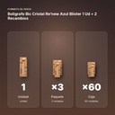 BOLÍGRAFO BIC CRISTAL RE’NEW AZUL BLÍSTER 1 UD + 2 RECAMBIOS - formato de venta: paquete de 3, caja de 60