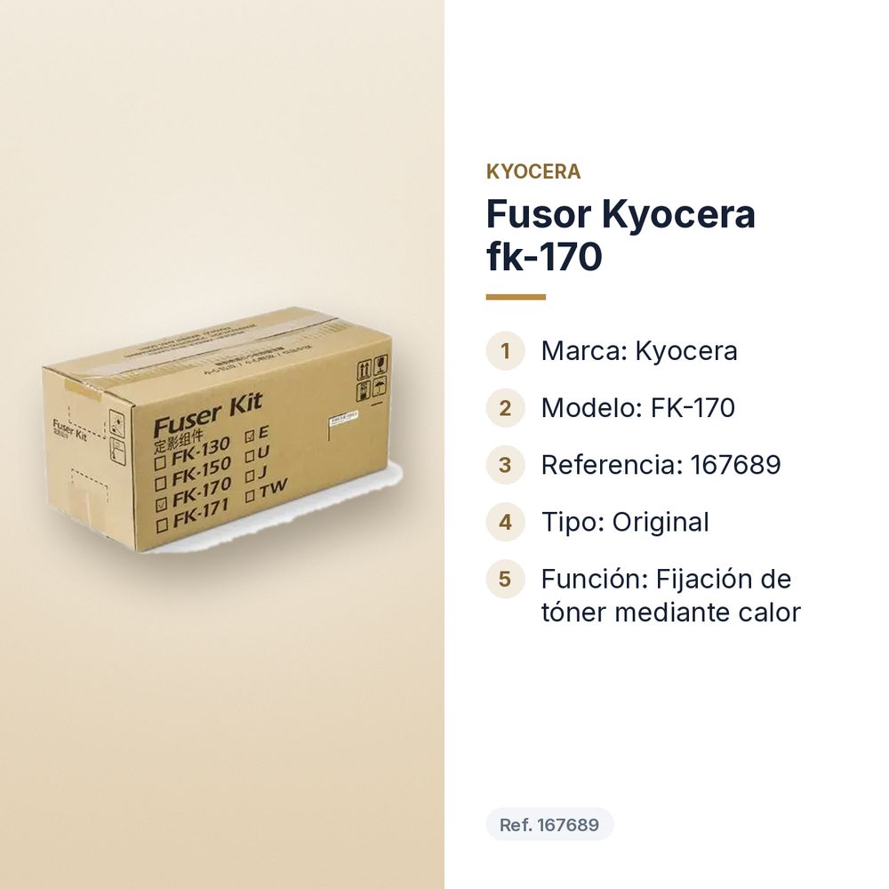 FUSOR KYOCERA FK-170 - características principales
