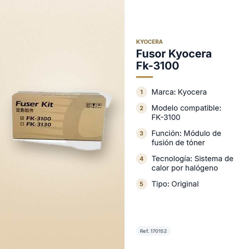 FUSOR KYOCERA FK-3100 - características principales