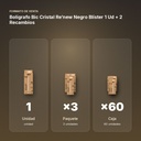 BOLÍGRAFO BIC CRISTAL RE’NEW NEGRO BLÍSTER 1 UD + 2 RECAMBIOS - formato de venta: paquete de 3, caja de 60