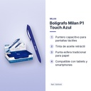 BOLÍGRAFO MILAN P1 TOUCH AZUL - características principales
