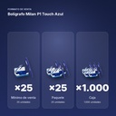 BOLÍGRAFO MILAN P1 TOUCH AZUL - formato de venta: paquete de 25, caja de 1000