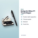 BOLÍGRAFO MILAN P1 TOUCH NEGRO - características principales