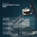 BOLÍGRAFO MILAN P1 TOUCH NEGRO - resumen de atributos