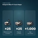 BOLÍGRAFO MILAN P1 TOUCH NEGRO - formato de venta: paquete de 25, caja de 1000