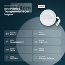 BOLA PLÁSTICO TRANSPARENTE 14 CM INSPIRO - resumen de atributos