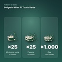 BOLÍGRAFO MILAN P1 TOUCH VERDE - formato de venta: paquete de 25, caja de 1000
