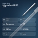 BOLÍGRAFO PENTEL BK77 AZUL - resumen de atributos