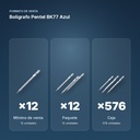BOLÍGRAFO PENTEL BK77 AZUL - formato de venta: paquete de 12, caja de 576