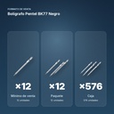 BOLÍGRAFO PENTEL BK77 NEGRO - formato de venta: paquete de 12, caja de 576