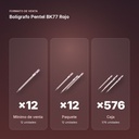 BOLÍGRAFO PENTEL BK77 ROJO - formato de venta: paquete de 12, caja de 576