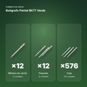 BOLÍGRAFO PENTEL BK77 VERDE - formato de venta: paquete de 12, caja de 576