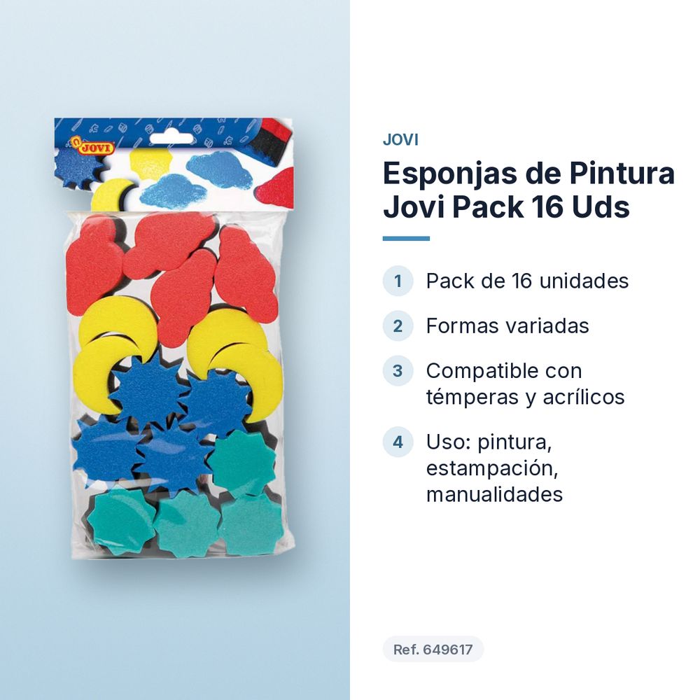 ESPONJAS DE PINTURA JOVI PACK 16 UDS  - características principales
