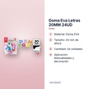 GOMA EVA LETRAS 20MM 24UD - características principales