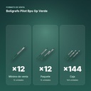 BOLÍGRAFO PILOT BPS GP VERDE - formato de venta: paquete de 12, caja de 144, palé de 864