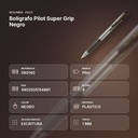 BOLÍGRAFO PILOT SUPER GRIP NEGRO - resumen de atributos