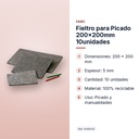 FIELTRO PARA PICADO 200X200MM 10UNIDADES - características principales