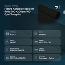 FIELTRO ACRÍLICO NEGRO EN ROLLO 100×200CM 160 G/M² INNSPIRO - resumen de atributos