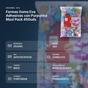 FORMAS GOMA EVA ADHESIVAS CON PURPURINA MAXI PACK 450UDS - resumen de atributos