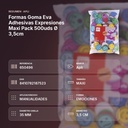 FORMAS GOMA EVA ADHESIVAS EXPRESIONES MAXI PACK 500UDS Ø 3,5CM - resumen de atributos