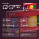 GOMETS APLI  GEOMÉTRICOS XL AMARILLO, AZUL, ROJO Y VERDE 4 ROLLOS - resumen de atributos