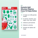 GOMETS APLI  SILUETAS OBJETOS CASA 12 HOJAS BOLSA - características principales